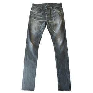 John Elliott Japanese Denim Black Wash Distressed Jeans Mens 28 X 33
